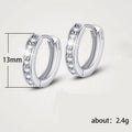 Korean Minimalist Small Circle Zircon Huggie Earrings For Women Fashion Literary Ear Jewelry view 5