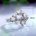 Vintage Versatile Flower Zircon Ring For Women, Simple Floral Finger Jewelry view 5