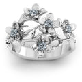 Vintage Versatile Flower Zircon Ring For Women, Simple Floral Finger Jewelry view 1