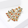 Alloy Enamel Fruit Tree Brooch For Simple Fashion Apparel view 3
