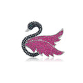 Alloy Rhinestone Black Swan Brooch Pin For Suits And Sweaters view 1