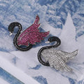 Alloy Rhinestone Black Swan Brooch Pin For Suits And Sweaters view 4