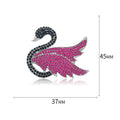 Alloy Rhinestone Black Swan Brooch Pin For Suits And Sweaters view 5