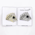 Alloy Rhinestone Poker Card Brooch Pin For Men's Suit Lapel view 2