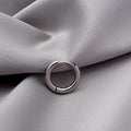 Hip Hop Silver Stainless Steel Chunky Round Hoop Huggie Ear Cuff Unisex Trendy Minimalist Earrings view 2