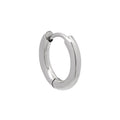 Hip Hop Silver Stainless Steel Chunky Round Hoop Huggie Ear Cuff Unisex Trendy Minimalist Earrings view 5
