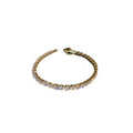 European American Minimalist Alloy Geometric Square Zircon Bangle Fashion Bracelet view 5