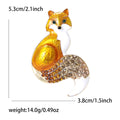 Metal Alloy Fox Brooch Pin With Faux Pearl For Sweaters view 4