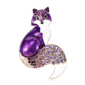 Metal Alloy Fox Brooch Pin With Faux Pearl For Sweaters view 3