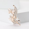 Alloy Rhinestone Cat Eye Butterfly Brooch Pin For Cardigan Shawl view 1