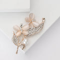 Alloy Rhinestone Cat Eye Butterfly Brooch Pin For Cardigan Shawl view 3