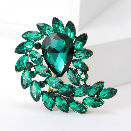 Alloy Colorful Crystal Brooch Pin For Womens Clothing Accessories