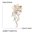 Alloy Rhinestone Cat Eye Flower Brooch For Coats And Suits view 4