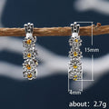 Simple Two Tone Daisy Stud Earrings, Fashion Small Flower Earrings For Women view 5