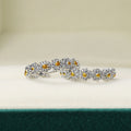 Simple Two Tone Daisy Stud Earrings, Fashion Small Flower Earrings For Women view 2
