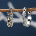 Simple Two Tone Daisy Stud Earrings, Fashion Small Flower Earrings For Women view 4