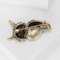 Alloy Antique Gold Owl Brooch Pin For Fashion Apparel view 3