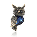 Alloy Antique Gold Owl Brooch Pin For Fashion Apparel view 5