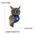 Alloy Antique Gold Owl Brooch Pin For Fashion Apparel view 6