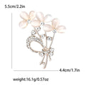 Alloy Cat Eye Stone Bouquet Brooch For Elegant Women's Apparel view 4