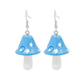 Cute Colorful Enamel Mushroom Drop Dangle Alloy Hooks Sweet Handmade Food Play Fashion Earrings view 5
