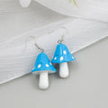 Cute Colorful Enamel Mushroom Drop Dangle Alloy Hooks Sweet Handmade Food Play Fashion Earrings view 3