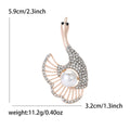 Alloy Rhinestone Swan Brooch Pin For Elegant Clothing Decoration view 6