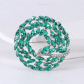 Metal Alloy Crystal Geometric Circle Lapel Pin For Apparel Decoration Brooch view 6