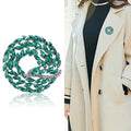 Metal Alloy Crystal Geometric Circle Lapel Pin For Apparel Decoration Brooch view 2