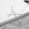 European Minimalist Twisted Metal Line Open Bangle Bracelet Style Statement Wrist Jewelry view 4