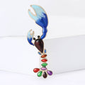 Metal Alloy Enamel Lobster Brooch For Suits And Coat Decoration view 4