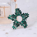 Alloy Crystal Five Point Star Brooch For Elegant Suit Accessories view 4
