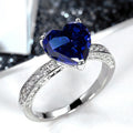 AAA Heart Shaped Pink Zircon Inlaid Wedding Ring For Women Engagement Hand Jewelry view 8