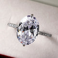 Korean Bridal Large Marquise Zircon Ring, Romantic Valentine's Day Proposal Finger Jewelry view 4