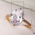 Korean Bridal Large Marquise Zircon Ring, Romantic Valentine's Day Proposal Finger Jewelry view 5