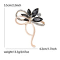 Alloy Rhinestone Bow Crystal Brooch Pin For Elegant Suit Decoration view 5
