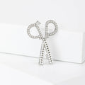 Alloy Rhinestone Pearl Scissors Brooch Pin For Office Wear view 2