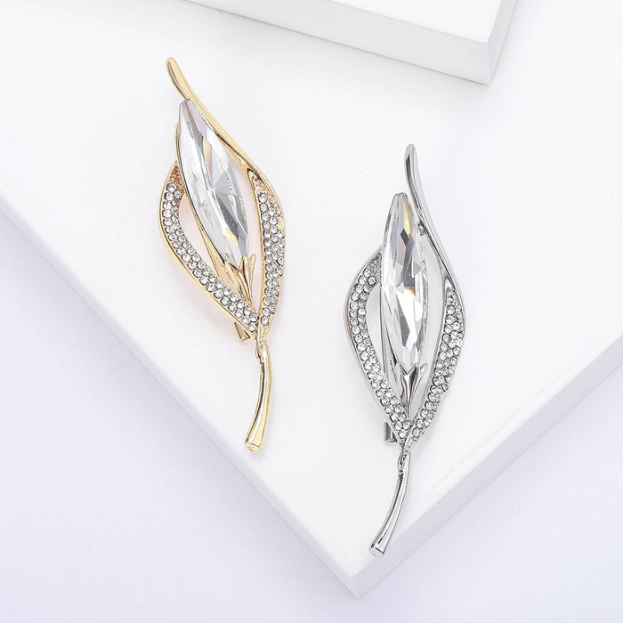 Alloy Floral Brooch Pin For Sweaters Coats And Apparel
