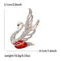 Alloy Rhinestone Swan Brooch Pin For Women's Coats And Suits view 4