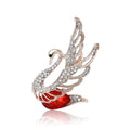 Alloy Rhinestone Swan Brooch Pin For Women's Coats And Suits view 5