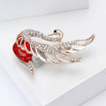 Alloy Rhinestone Swan Brooch Pin For Women's Coats And Suits view 3