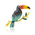 Enamel Alloy Toucan Brooch For Coats Suits And Animal Accessories view 5
