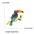 Enamel Alloy Toucan Brooch For Coats Suits And Animal Accessories view 4