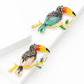 Enamel Alloy Toucan Brooch For Coats Suits And Animal Accessories view 1