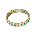 Fashion OL Alloy Full Rhinestone Square Geometric Bangle For Women view 5