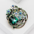 Alloy Crystal Rhinestone Brooch Pin For Elegant Clothing Accessories view 3