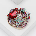 Alloy Crystal Rhinestone Brooch Pin For Elegant Clothing Accessories view 4
