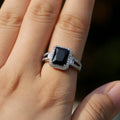 European American Black Zircon Men's Ring, Trendy Fashion Finger Band Accessory For Dropshipping view 4