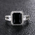 European American Black Zircon Men's Ring, Trendy Fashion Finger Band Accessory For Dropshipping view 3