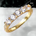 Gold Plated Single Row Zircon Ring For Women Anniversary Light Luxury Fashion Jewelry view 5